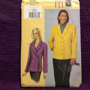 Vogue Pattern 7334 fitted blazer size 10 12 14
